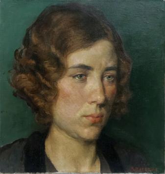 Belgische schilder R. Malfliet schilderij van een portret