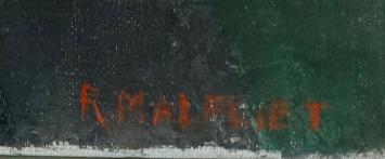 Romain Malfliet met een olieverfschilderij