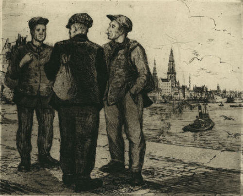 Gesigneerde ets van Malfliet kopen