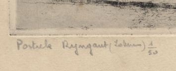 Belgische etser Romain Malfliet,  Lokerse Ryngaut portiek