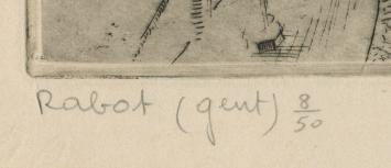 Belgische etser en tekenaar Romain Malfliet