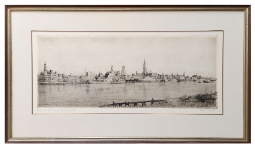 Gesigneerde ets van Romain Malfliet kopen