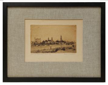 Gesigneerde ets van Romain Malfliet kopen