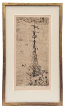 Gesigneerde ets van Romain Malfliet kopen