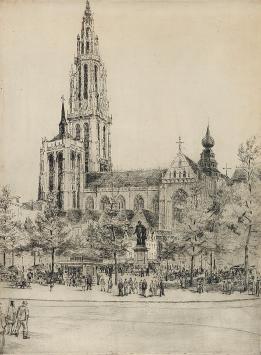 Standbeeld van Rubens op de Groenplaats te Antwerpen