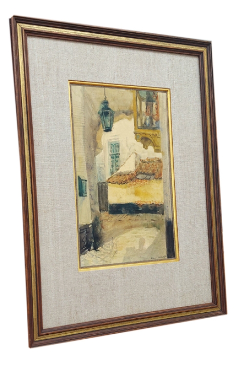 Schilderijtje, de Vlaaikensgang te Antwerpen