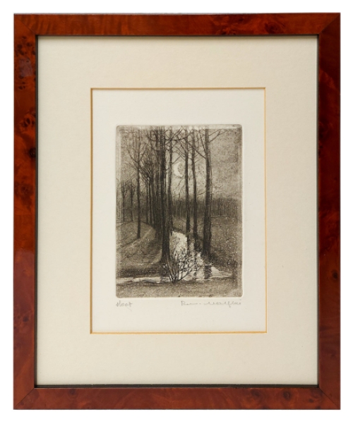 Kleine gesigneerde ets van Romain Malfliet kopen