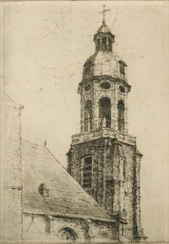 St Andriestoren te Antwerpen, ets van Malfliet