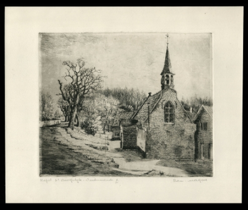 Ets van Dendermonds gezicht door R. malfliet