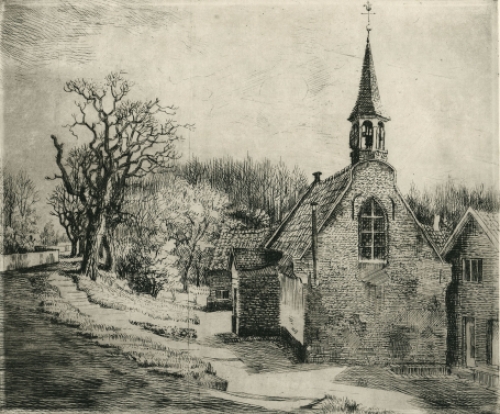 Genummerde en gesigneerde ets van de etser R. Malfliet kopen