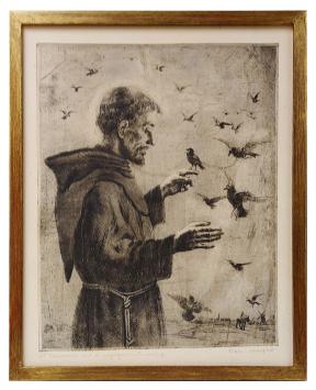 Gesigneerde ets, vernis mou van Romain Malfliet kopen