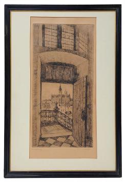 Gesigneerde ets van Romain Malfliet kopen