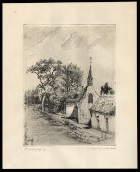 Gesigneerde ets van Romain Malfliet