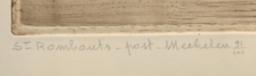 Belgische etser Romain Malfliet met een mooie ets