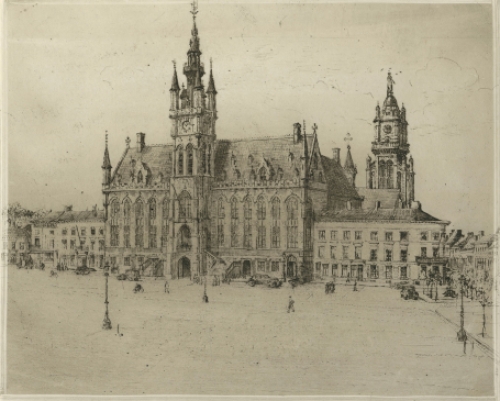 Gesigneerde ets van Malfliet kopen