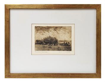 Gesigneerde ets van Romain Malfliet kopen