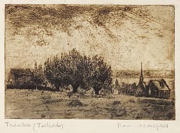 Romain Malfliet met een ets van Tronken