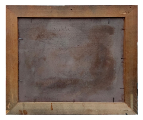 Twee trekpaarden met de boer in het veld