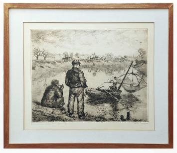 Gesigneerde ets van Romain Malfliet kopen