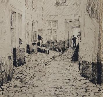 Een ets van Malfliet, Vlaaikensgang