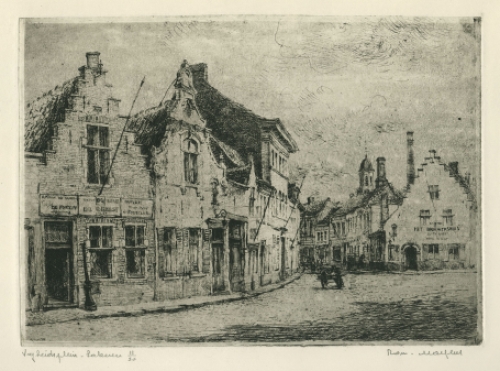 Gesigneerde ets van Romain Malfliet kopen