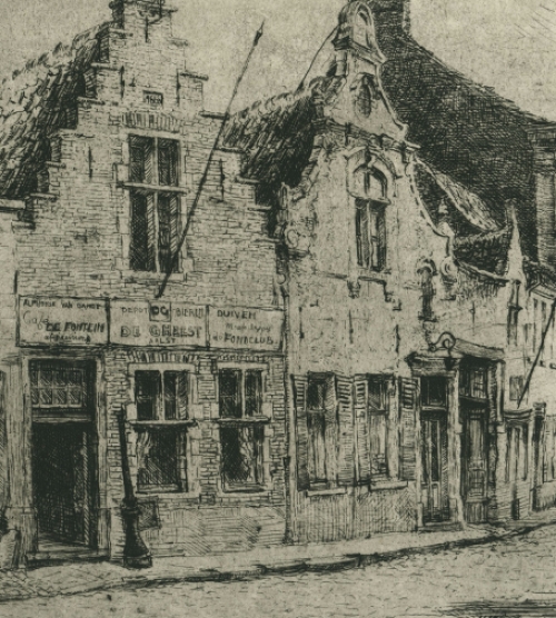 Romain Malfliet met een ets van Lokeren