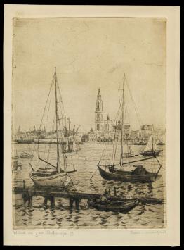 Gesigneerde ets van Romain Malfliet kopen