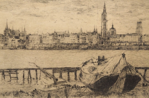 Belgische etser en tekenaar Romain Malfliet