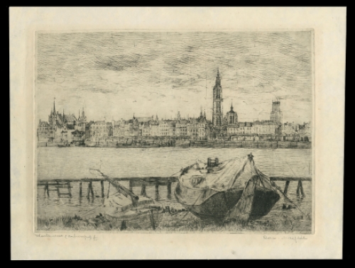 Gesigneerde ets van Romain Malfliet kopen