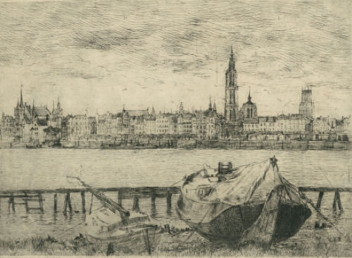 Genummerde ets van R. Malfliet kopen