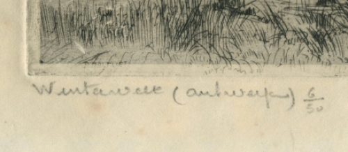 Etsen kopen van Romain Malfliet, de Schelde en Antwerpen