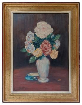 Stilleven met bloemen van Romain Steppe