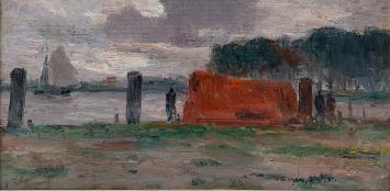 Olieverfschilderij van de Belgische kunstschilder R. Steppe uit 1920