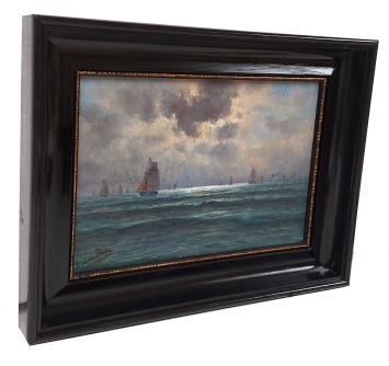 De Noordzee met enkele zeilboten