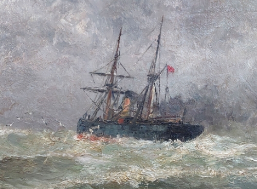 Boten op de Noordzee