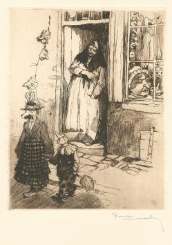 Leuke ets van de Belgische kunstenaar Roméo Dumoulin