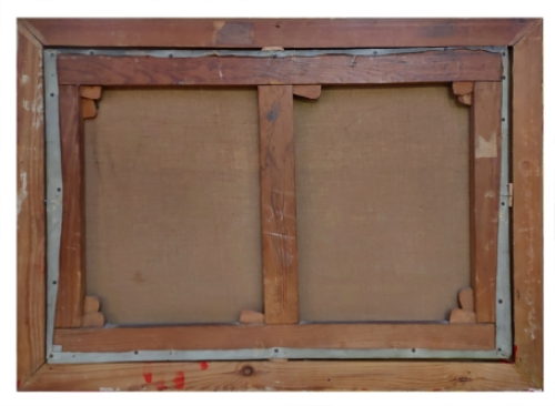 Sleepboot met stoomschip bij valavond in de lente