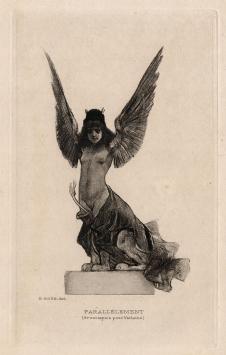 Félicien Rops met een heliogravure uit 1924