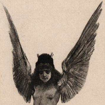 Heliogravure Parallèlement (Frontispice pour Verlaine) Exsteens 1109