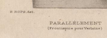 Heliogravure Parallèlement (Frontispice pour Verlaine) Exsteens 1109