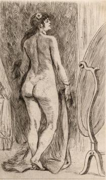 Ets, La femme a la fourrure, debout