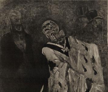 La mort au bal masqué, F. Rops graveur