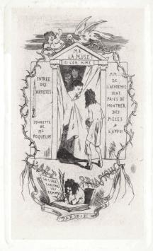 Félicien Rops met een ets uit 1864