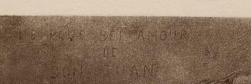 Heliogravure le plus bel amour de Don Juan 1908 Exsteens 428.2