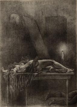 Heliogravure A un diner d'athées (Les diaboliques)  van  Félicien Rops