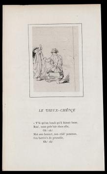 Félicien Rops met een ets uit 1864 ,Le vieux Chêne