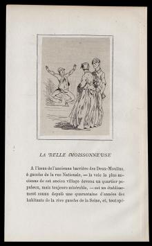 Félicien Rops met een ets uit 1864 , La Belle Moissonneuse