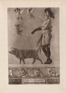 Félicien Rops met een heliogravure uit 1905