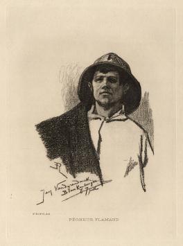 Félicien Rops met een heliogravure uit 1924