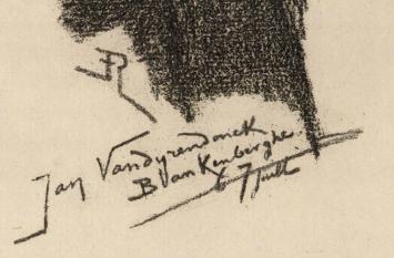 Félicien Rops Heliogravure 1117  naar tekening van Jean Vandyrendonck